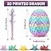 16PCS 3D Printed Dragon Eggs, Cool 3D Printer Mini Dragon Egg Set Articulated Crystal Dragon Fidget Toy for Boy Kids Teens Easter Basket Stuffers (16 Pcs)