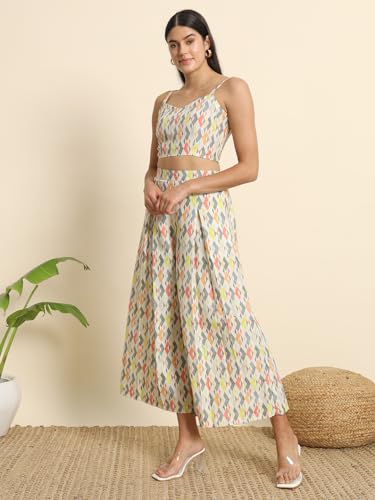Image of Womens 2-Piece Printed Coord Set | Treanding Top & Plazzo Co-ord Set
