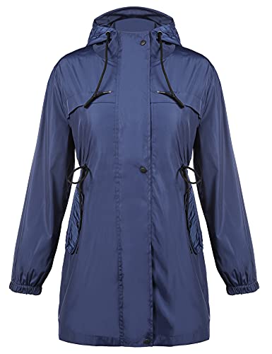 Irevial Giacca Impermeabile Donna, Giacca Leggera