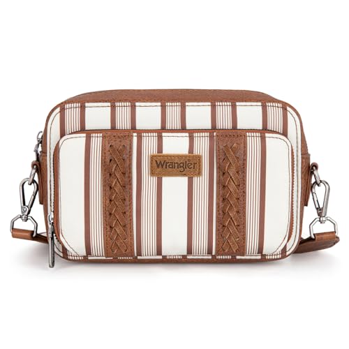 Wrangler Crossbody Bag for Women Western Cowgirl Crossbody Purses with Guitar Strap Mother's Day Gift Brown WG2207-3006BR