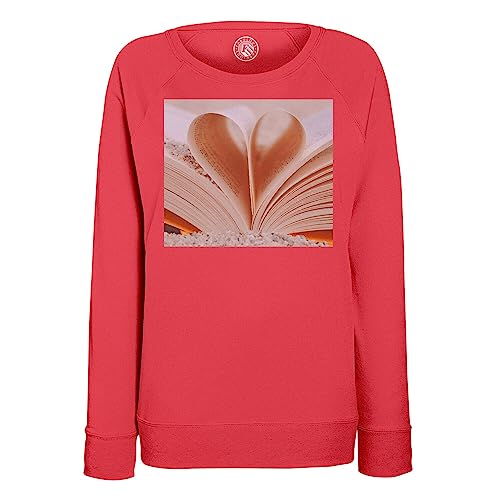 Sweatshirt femme livre en coeur amour le cadeau idéal pour lectrice
