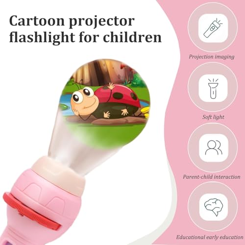 Image of Toy Imagine Kids Projector Torch with 3 Image Sliders - 24 Picture Projections Night Light Toy for Bedtime Stories & Imaginative Play - Educational Toys for Boys & Girls Age 2-5 Years