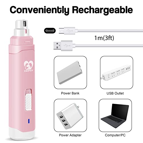 image for Casfuy Dog Nail Grinder Upgraded - Professional 2-Speed Electric Recha