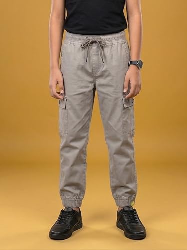 Image of KiddoPanti Boys 100% Twill Cotton Cargo Jogger Pants