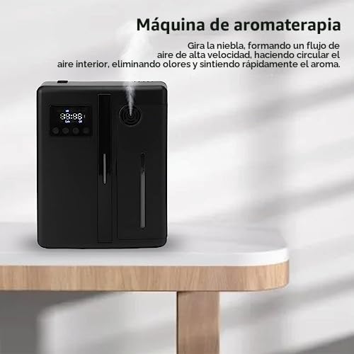 Topiky Máquina de Aire de Bluetooth Mejorada, Difusor de Aceite Esencial de Atomización Inteligente, Difusor de Aceite Esencial sin Agua Profesional, Difusor de (Negro)