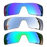 Adecuado: Oakley Oil Rig. SOODASE Para Oakley Oil Rig Gafas de sol Azul/Plata/Verde Lentes de repuesto polarizadas