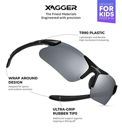 Image of Kids Youth Polarized Sports Sunglasses for Boys Girls Baseball Softball Glasses TR90 Frame