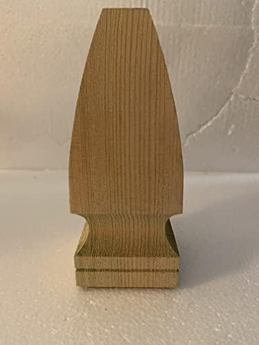 French Gothic Finial, Western Red Cedar, for 4 x 4 Post, by Woodway
