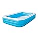 Price comparison product image BestWay Family Swimming Paddling Pool Rectangular Inflatable Above Ground 10'X72"X22" Blue BW54009