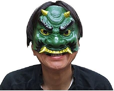 Japanese AO Ogre Mask Omen Noh Kabuki Samurai japan MADE IN JAPAN