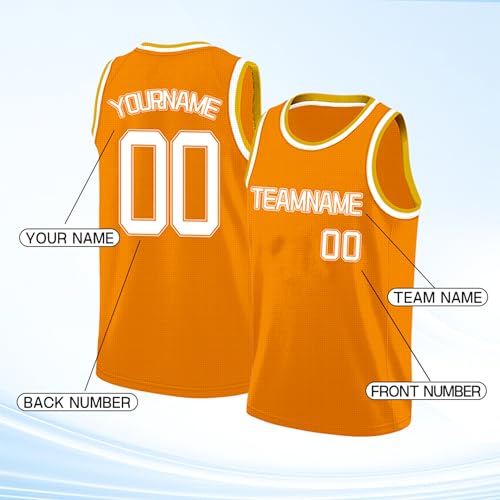 Image of Custom Basketball Jersey for Men - Personalized Name & Number, Embroidered or Printed, Athletic Shirt for Kids, Boys & Youth