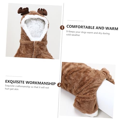 Disfraz de reno navideño para perro talla L miniatura 4