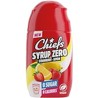 CHIEFS Syrup Zero, Erdbeersirup, 65ml, für mehr als 8l Fertiggetränk, Sirup zuckerfrei mit echten Fruchtextrakten mit Erdbeere Zitrone Geschmack, vegan, zero Kalorien, made in Germany