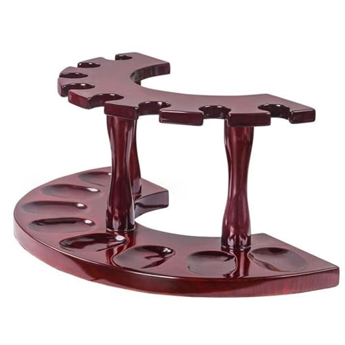 Soporte para pipas de tabaco exhibidor semicircular de palisandro de 8 2