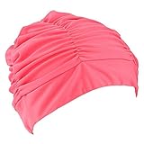  iSpchen Butterme Se?Oras Chicas Plisado Tela de pa?o Suave Sombrero de Nataci¨®n/Cap/Turbante Gorro de Ba?o Hermoso Sombrero para Rastas Pelo Largo Verano/Mar/Piscina Juego de Diversi¨®n
