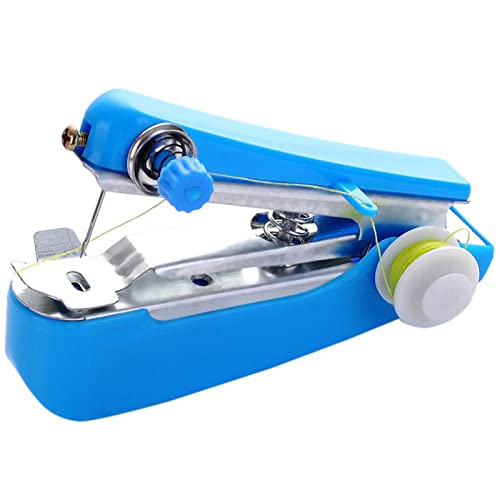 Gavigain Portable Stapler Shaped Sewing Machine Practical and Portable Blue Mini Sewing Machine Mini Handheld Sewing Machine Handheld Mini Sewing Machine Portable Sewing Machine