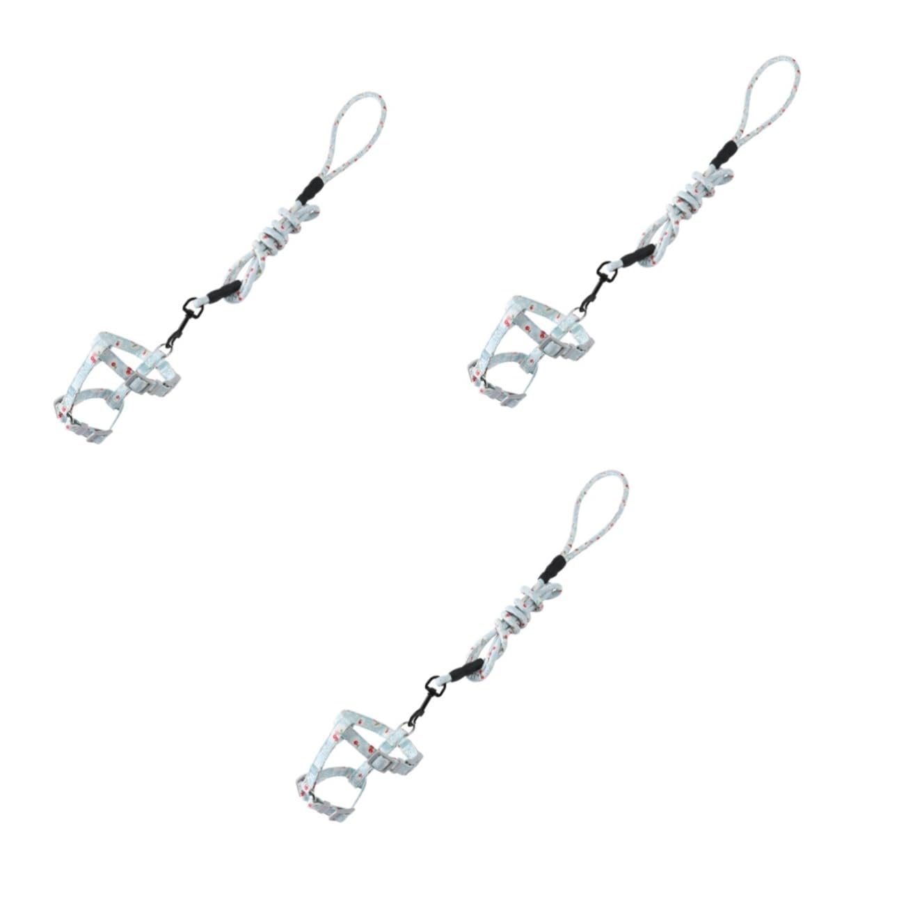 INOOMP 3pezzi Regolabile Per Gatti Con Guinzaglio Design Fiori Cotone Morbido Taglia Accessori Per Passeggiate All Aperto e Casa