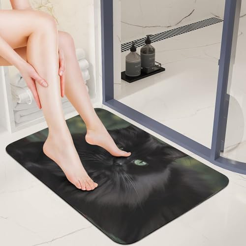 Tapis de bain chat antidérapant et super absorbant pour douche