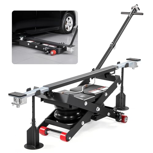 VEVOR Air Portable Car Lift, 6613 lbs/3 Ton Capacity, 21.7 inch Max Height, Adjustable Portable Air Car Lift with Airbag, Support Stands, Wheel Chocks, Rubber Pads, Heavy-Duty for Sedan SUV Pickup