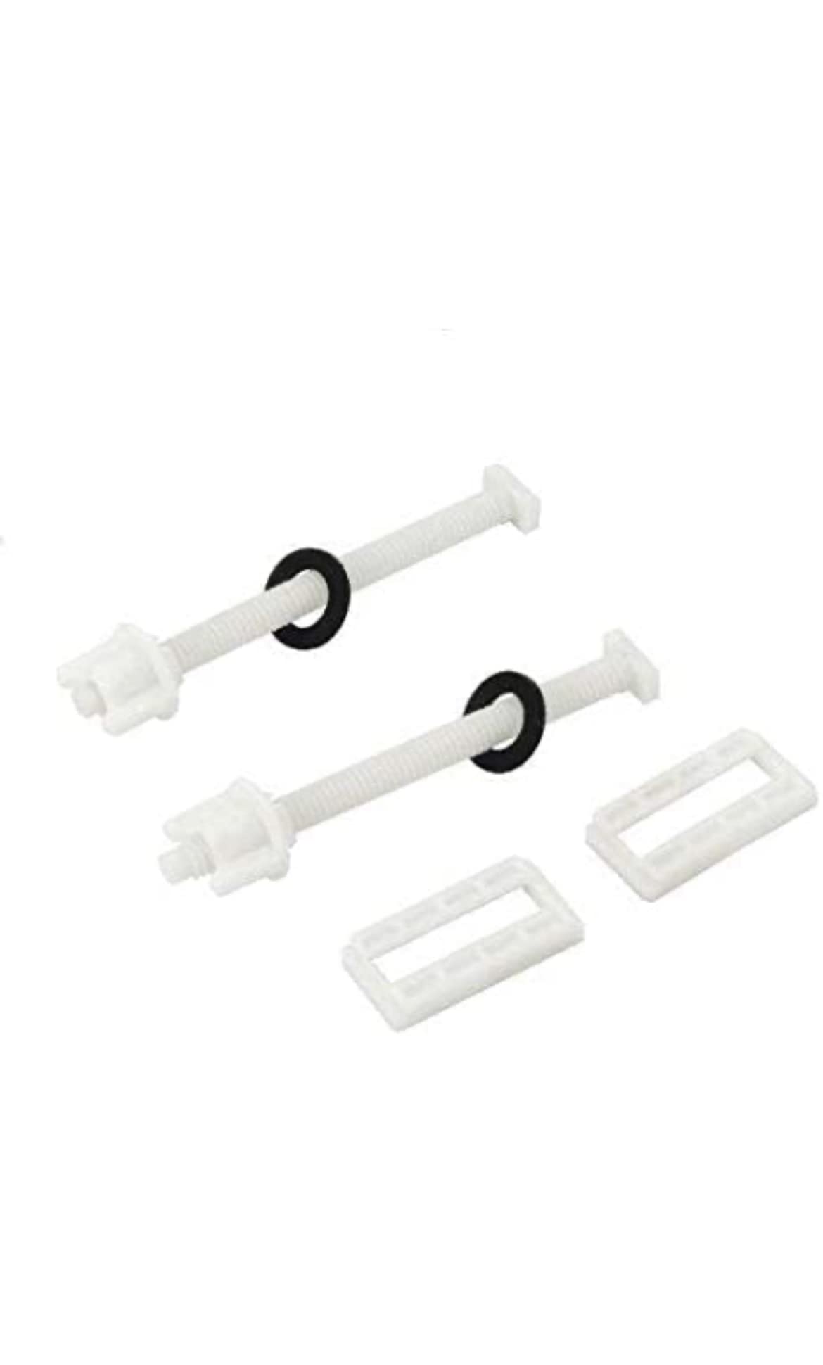 PC Product Seat Cover Screw Hinges Set With 120mm bolt for Wall Hung and One Piece Toilets (Material: ABS) (45mm)-image-1