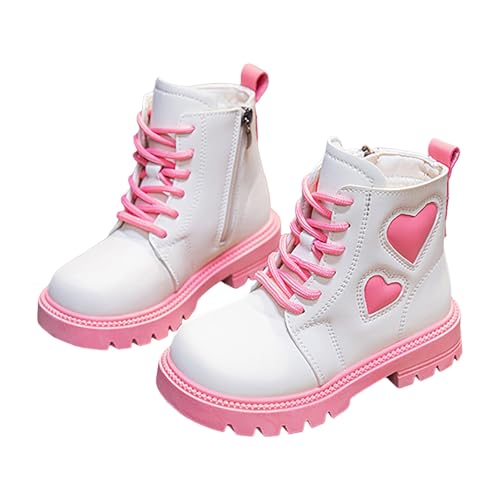 Girls Ankle Boots Side Zipper Combat Boots Non Slip Short Boots Casual Cowgirl Boots for Toddler Little Kid Big Kid2