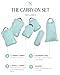 Compression Packing Cubes 6 Piece Set for Travel - Lightweight, Durable Clothes Organizer for Carry-On Luggage and Backpacks by TRIPPED Travel Gear (Dusty Teal and White)