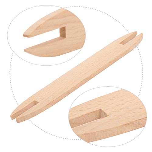 image for Yosoo Health Gear Weaving Shuttles, 2Pcs Wooden Weaving Shuttles, Beec