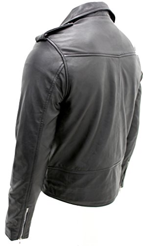 Men’s Retro Brando Casual Black Leather Biker Jacket2