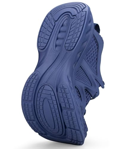 Image of Pujcs Men's Slip On Walking Shoes - Lightweight Breathable Mesh Sneakers for All Day Standing,Non Slip Shock Absorbing Athletic Footwear for Gym,Travel & Work