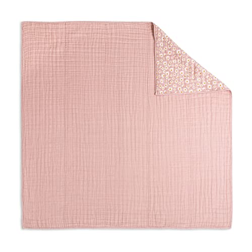 Image of Babyletto 100% Organic Cotton Quilt, GOTS-Certified, 3-Layers of Ultra-Soft and Breathable Muslin - Daisy