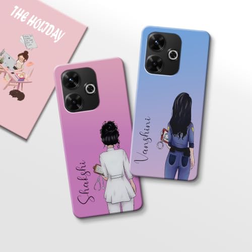 Image of COLORflow Back Cover Compatible with Redmi 13 5G / 4G / Poco M6 Plus 5G | Professional Girl Color Customized Back Cover Compatible with Redmi 13 5G / 4G / Poco M6 Plus 5G