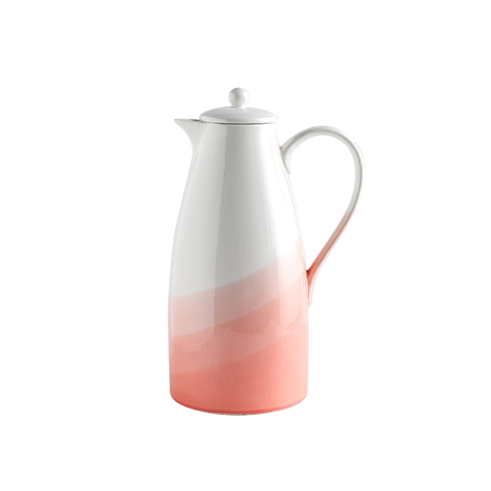 Pichet Pichet céramique créatif avec poignée et Couvercle Domestique pichet résistant à la température Haute température avec Design de Bec de olécranon sans Goutte Pichets