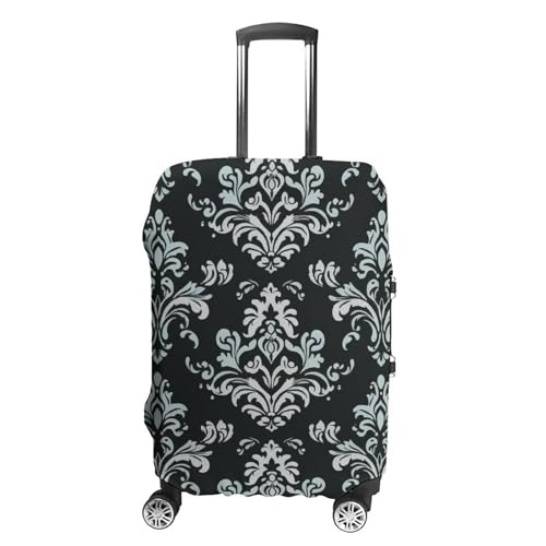Damask Pattern Luggage Cover, Washable Elastic Suitcase Cover Protector Fit 18-32 Inch Luggage