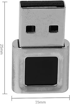 Sarini USB Fingerprint Reader for Window 10/11 USB Fingerprint Key Reader PC Fingerprint Logger Supports Storage of 10 Different Fingerprints