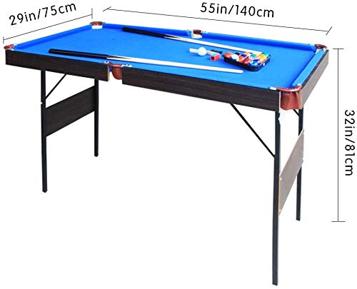 Vocheer 55' Billard Table, Stable Pool Table Foldable Pool Game Table Billard Snooker Sets For Adult/Teenagers/Kids With Cues, Triangle, Chalk, Brush #TOP6