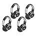 4 Pack of Wireless Infrared Two-Channel Foldable Headphones Universal Rear Entertainment System Infrared Headphones for in Car TV Video Audio Listening