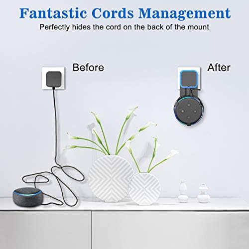 SPORTLINK Wall Mount Hanger for  3rd Generation, A Space-Saving Solution for Your Voice Assistants, Hides the  Cord (Black)