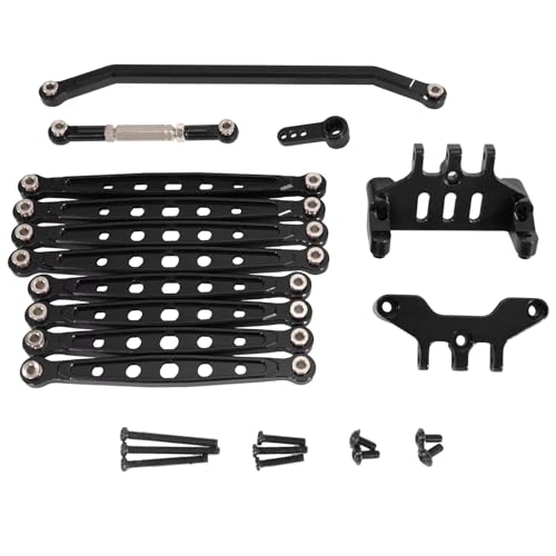 RC�J�[�A�b�v�O���[�h�p�[�c Compatible With MN128 MN86 G500 1/12 RC�J�[�A�b�v�O���[�h�p�[�c�A�N�Z�T���[ �V���[�V���b�h�Œ�V�[�g�X�e�A�����O���b�h�T�[�{�A�[���Z�b�g(Black)