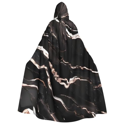 Cape à capuche pour Halloween motif marbre finitions or rose