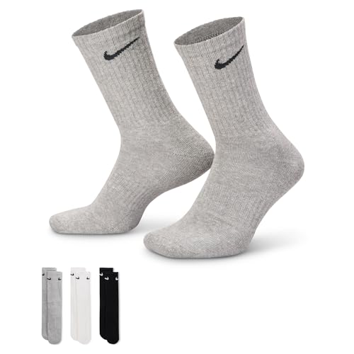 Image of Nike Unisex Adult Everyday Cushioned Training Crew Socks (6-Pack) | Mens and Womens