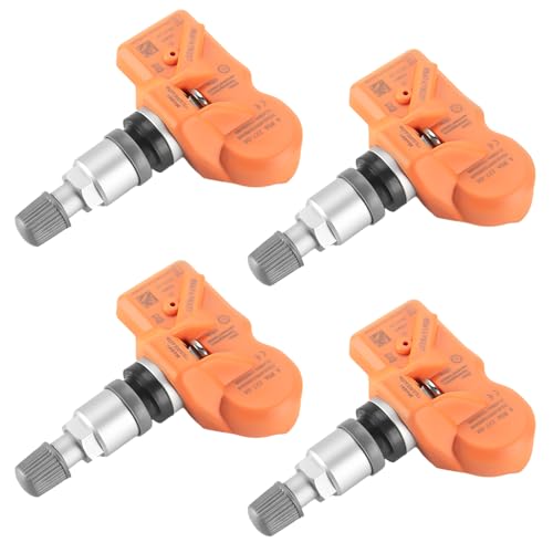 433MHz TPMS Sensor, Tire Pressure Monitoring System Sensor - Compatible for BMW 128i 135i 323i 328i 335d - Replace Part 36106856227, 36-10-6-856-227, 3AA907275D Set of 4