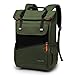 Produktbild Wind Took Rolltop Rucksack Daypack Schulrucksack Fahrradrucksack für 15,6 Laptop, Uni Büro Alltag Herren Damen, Grün