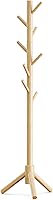 Vista 8 de Pipishell Perchero de abrigos robusto de madera, perchero ajustable, colgador de árbol independiente con 4 secciones y 8 ganchos
