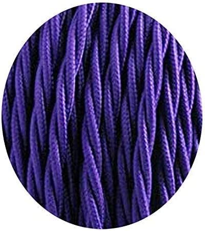 5 Meters 3 core Antique Braided Twisted Woven Silk Fabric lamp Flexible Dark Blue Cable Electric Wire Lighting Cord
