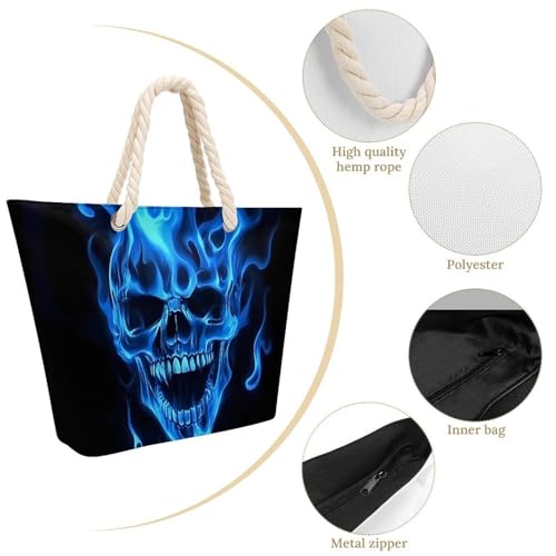 Women's Portable Large Tote Bag Waterproof Handbag with Inner Pocket Travel Beach Bags Grocery Shoulder Bag3