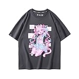 Needy Streamer Overload T Shirt KAngel Ame Chan Y2K Anime Kawaii E Girl Harajuku Cyberpunk Graphic tee Size Up-Gray||3X_l