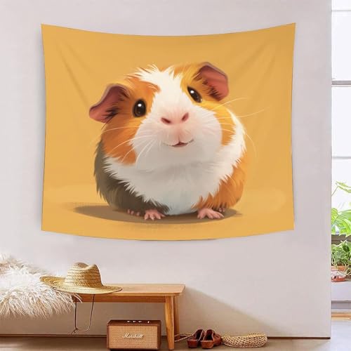 Tapisserie cochon d'Inde 3D 180x230 cm drap de plage pour deco murale salon