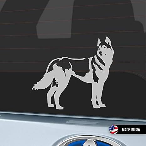 Amazon Husky ステッカー デカール 車用 ハスキー 犬 わんこ Siberian Metal Silver 車 バイク 車 バイク Amazon Husky ステッカー デカール 車用 ハスキー 犬 わんこ Siberian Metal Silver 車 バイク 車 バイク