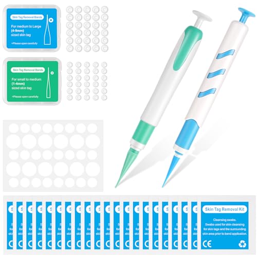 Warzen Entfernungs-Set, Auto Tool Kit Skin Tag Remover, Schmerzfrei Automatisches Stiftset Hautmarken Entferner, 2-in-1 Hautmarken-Entferner, hautanhängsel entfernen (1–9 mm)