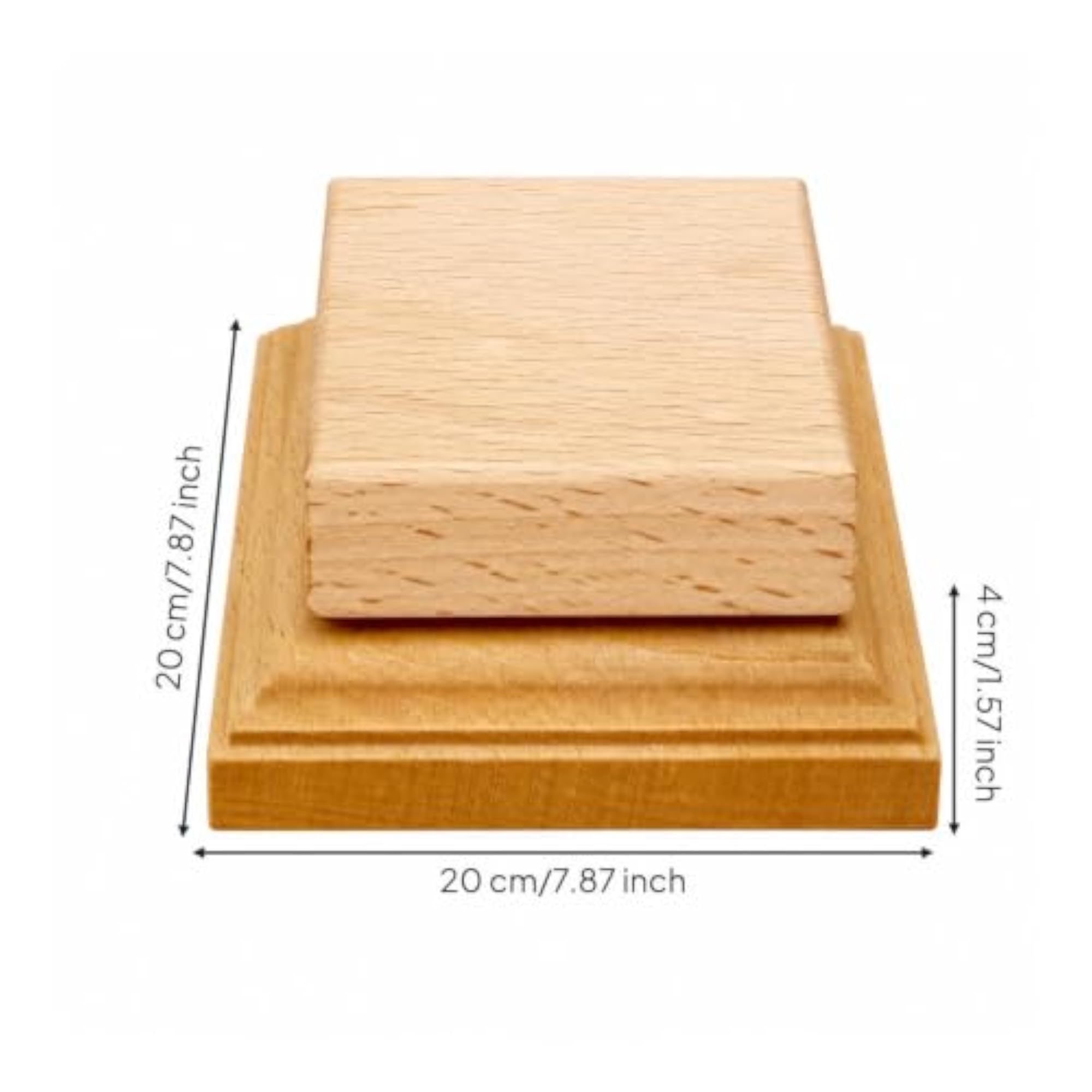 Beech Wood Display Pedestal, Versatile 4 Cm